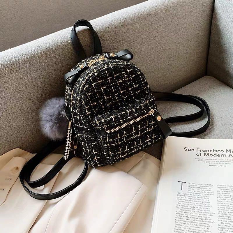 Tweed backpack women's store