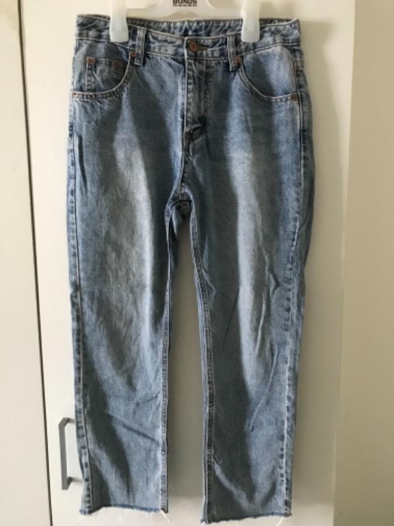 Boyfriend / Mom Cutting Jeans, Women's Fashion, Bottoms, Jeans