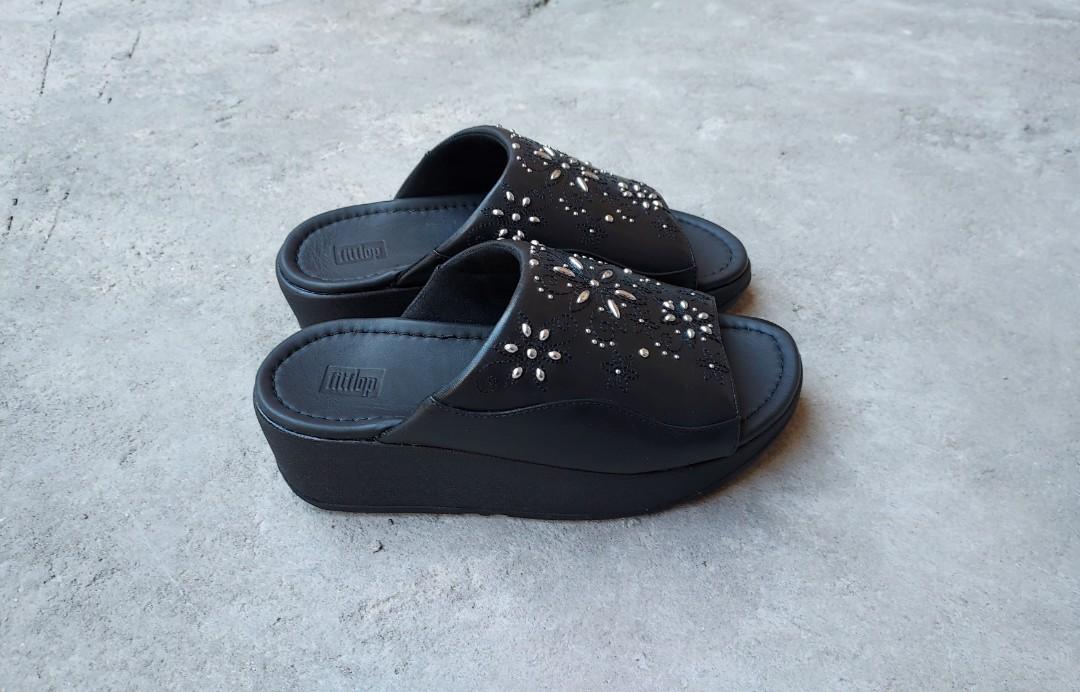 Brand New Fitflop Myla Floral Stud Slides Women s Fashion