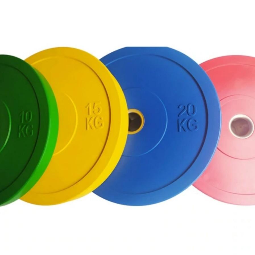 Rubber plates sales home gym set