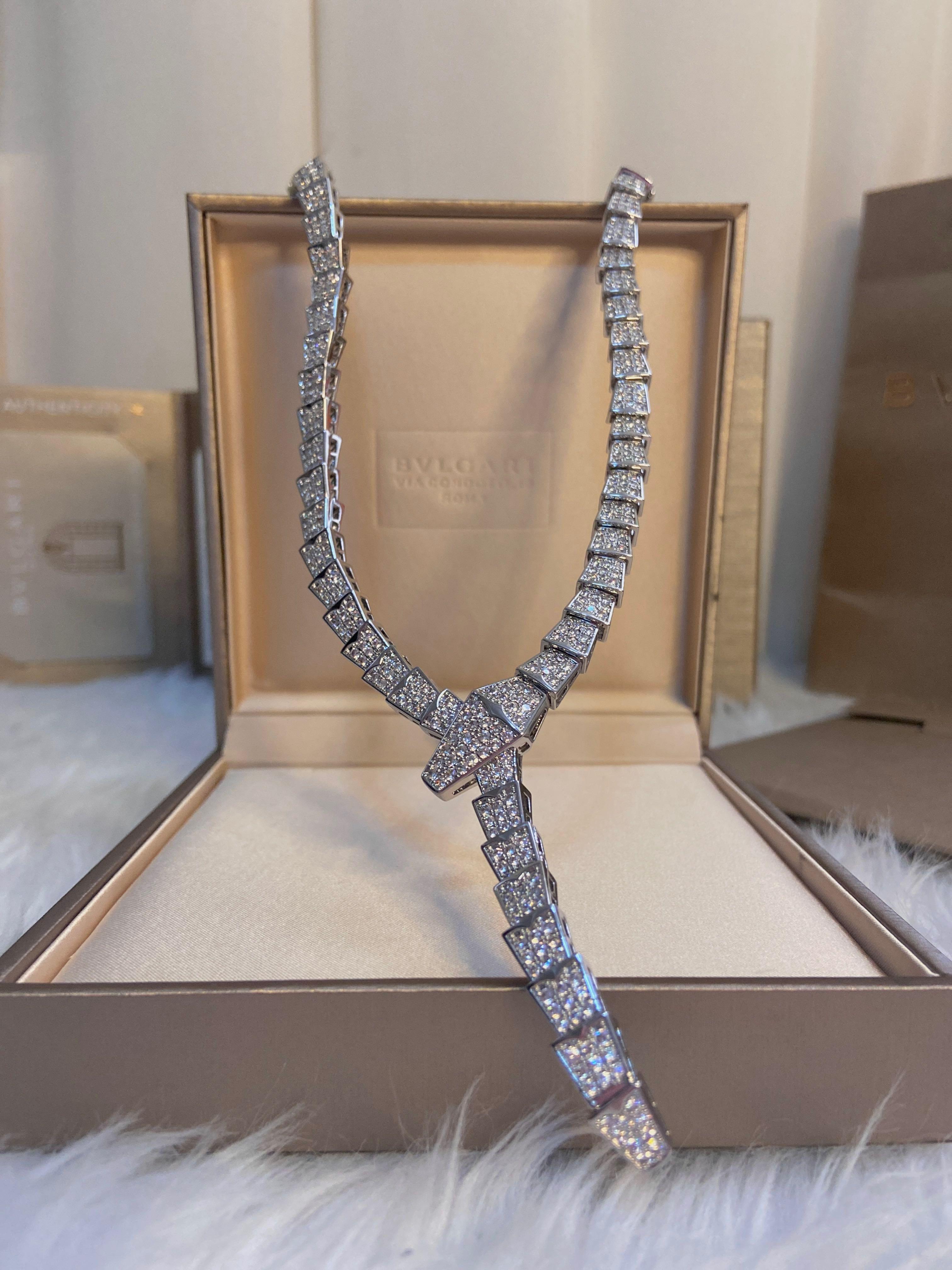 Serpenti Viper Necklace - 8 For Sale on 1stDibs | serpenti viper necklace  price, bvlgari necklace snake, bulgari necklace snake