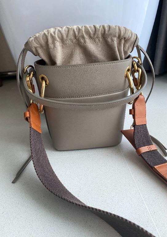 Chloe Mini Roy Bucket Bag Taupe Crossbody Small Purse
