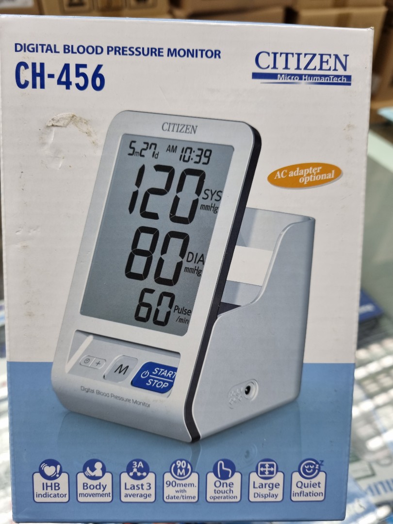 CITIZEN CH 456 BLOOD PRESSURE MONITOR, Health & Nutrition, Health