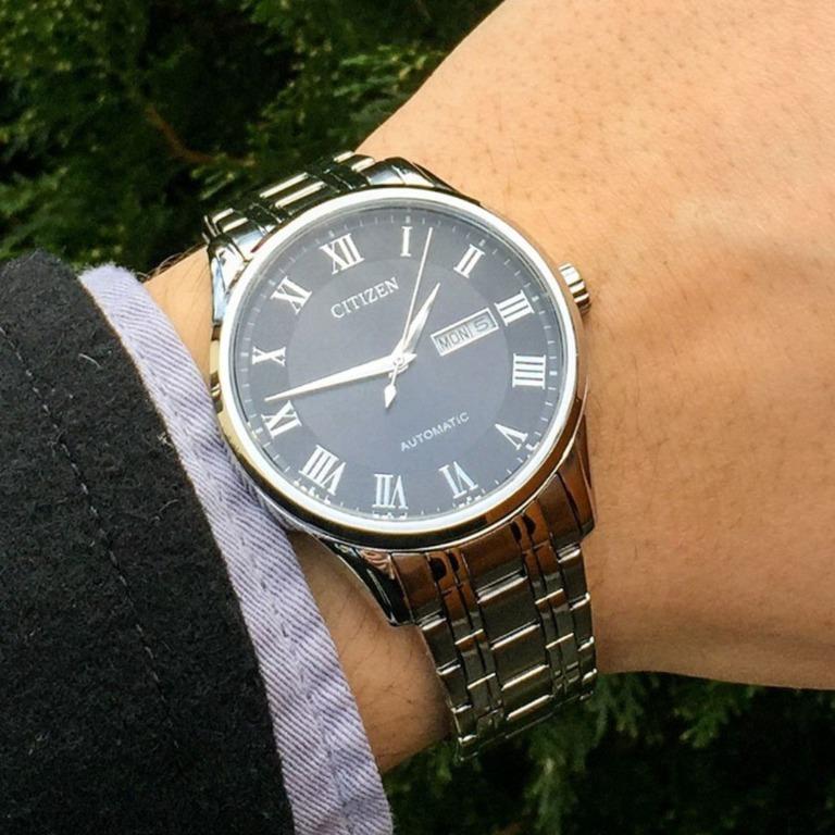 Citizen NH8360-80E Automatic Roman Numeral Black Analog Stainless