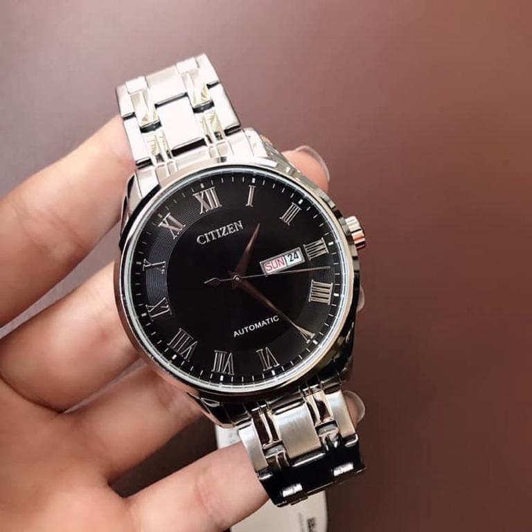 Citizen NH8360 80E Automatic Roman Numeral Black Analog Stainless