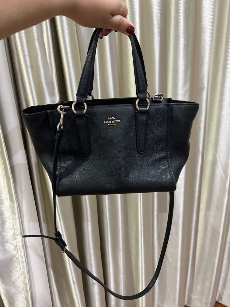 COACH BLACK LEATHER SLING BAG Barang Mewah Tas Dompet di Carousell