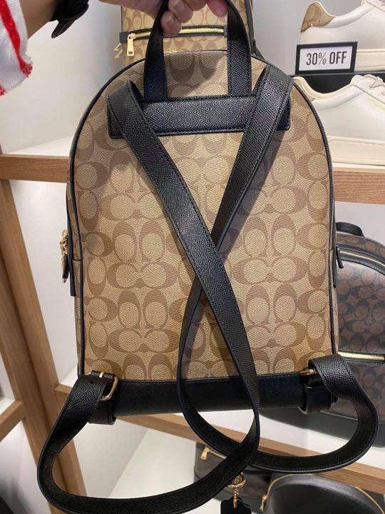 Coach Kenley Backpack in Black Signature, Women's Fashion, Bags