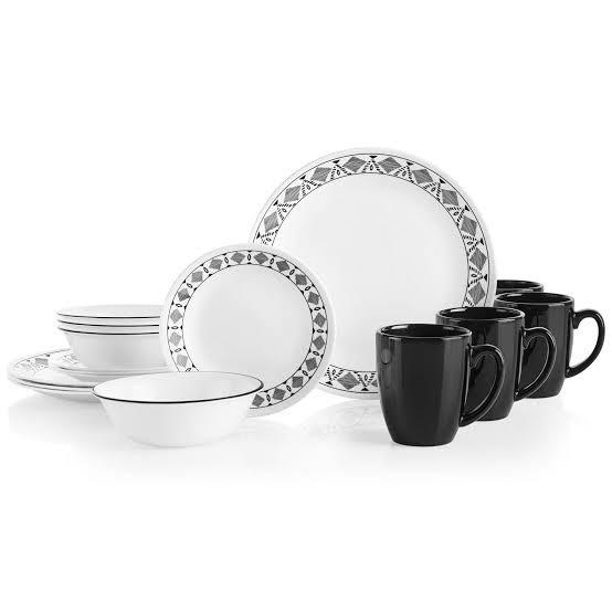 Corelle® Cusco Dinnerware Set 16pc (Category: Dinnerware & Cutlery) located in Pasig City. Submitted by live_my_style (Listing ID 1135225143, Image 2). Description: 16-Pc Set includes 4 each: • 10 - 1/4" Dinner Plates • 6 - 3/4" Bread and Butter Plates • 18-oz Soup / Cereal Bowls • 11-oz Stoneware Mugs • Dishwasher safe for long lasting patterns • Microwave and oven use for versatility • Patterns won't wash, wear or scratch off • Break and chip r