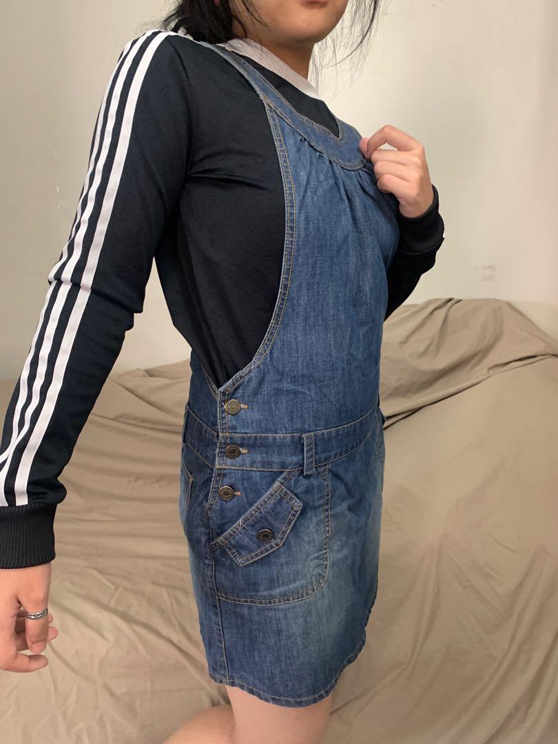 denim skirt overalls adidas long sleeve Women s Fashion Dresses