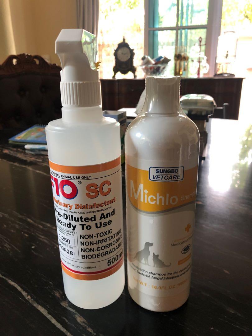 Disinfectant spray and ringworm / anti fungal shampoo, Pet Supplies