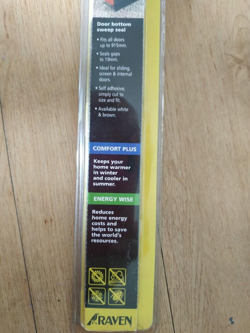Raven Door Seal (Category: Locks, Doors & Gates) located in Cainta. Submitted by dette97 (Listing ID 1135074736, Image 3). Description: Raven Door Seal ✅ Bought in Ace Hardware but never used. ✅ Fits doors up to 915mm. ✅ Seals gaps to 19mm. ✅ Ideal for sliding screen and internal doors. ✅ Self adhesive, simply cut to size and fit. ✅ Color: Brown BOUGHT: Php399.75 SELLING : Php95.00 RFS: Decluttering.