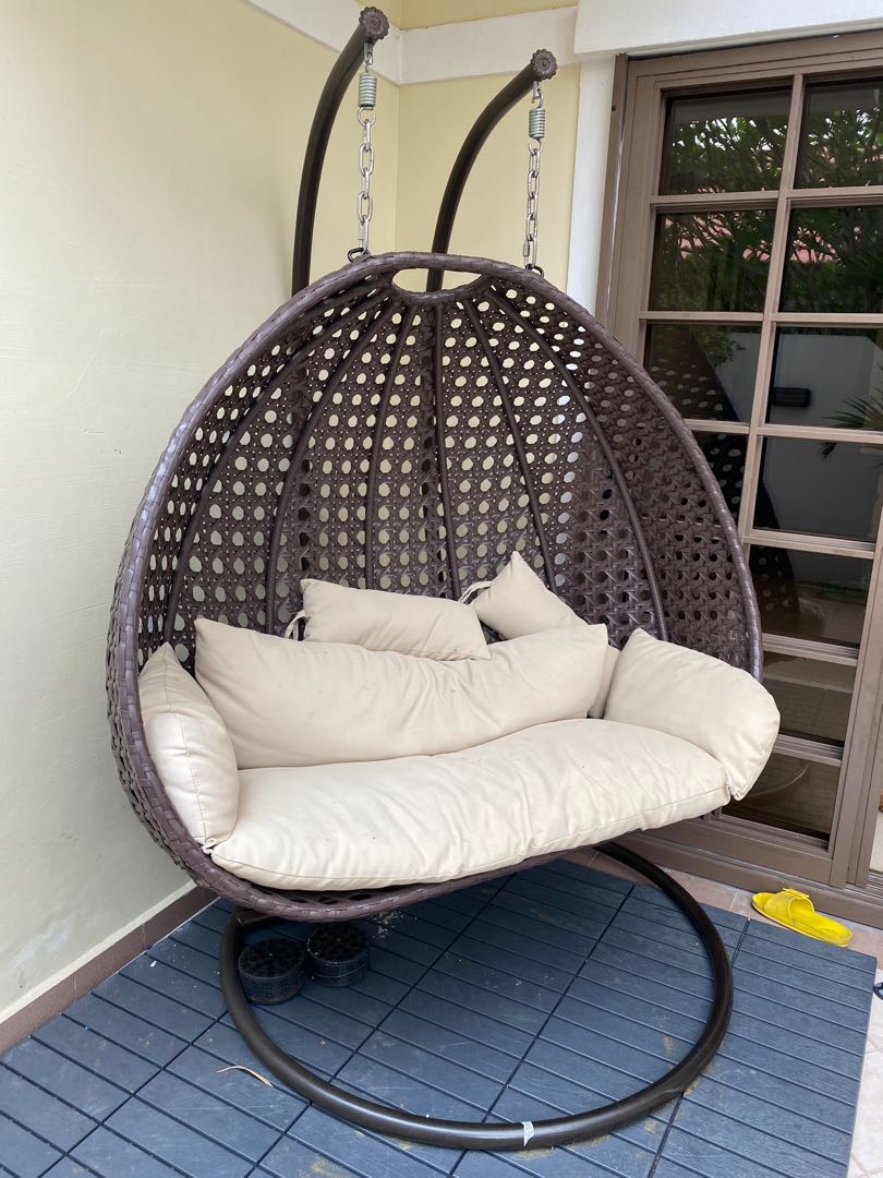 Double rattan swing chair Clearance
