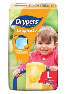 Drypers Drypantz Diapers L (36pcs x 5packets)