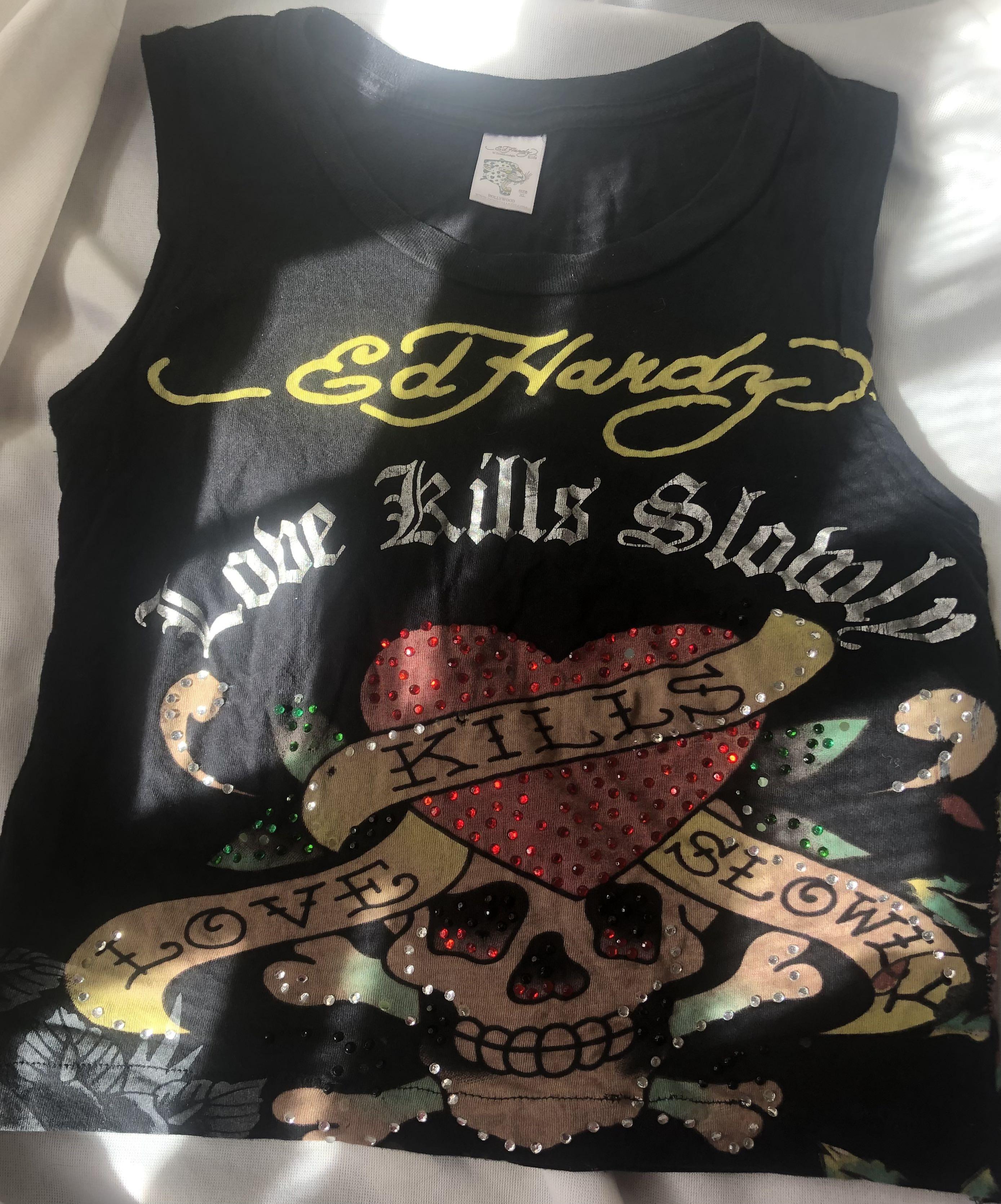 Ed Hardy Sleeveless CropTop, Women's 