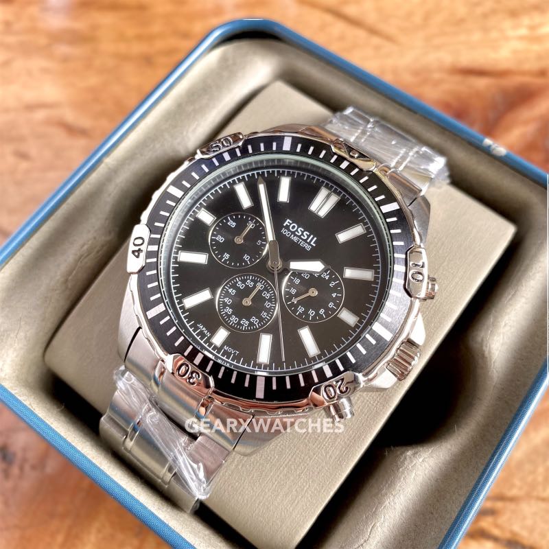 Wakefield Fossil End Of Season Chronograph Black Dial Men's