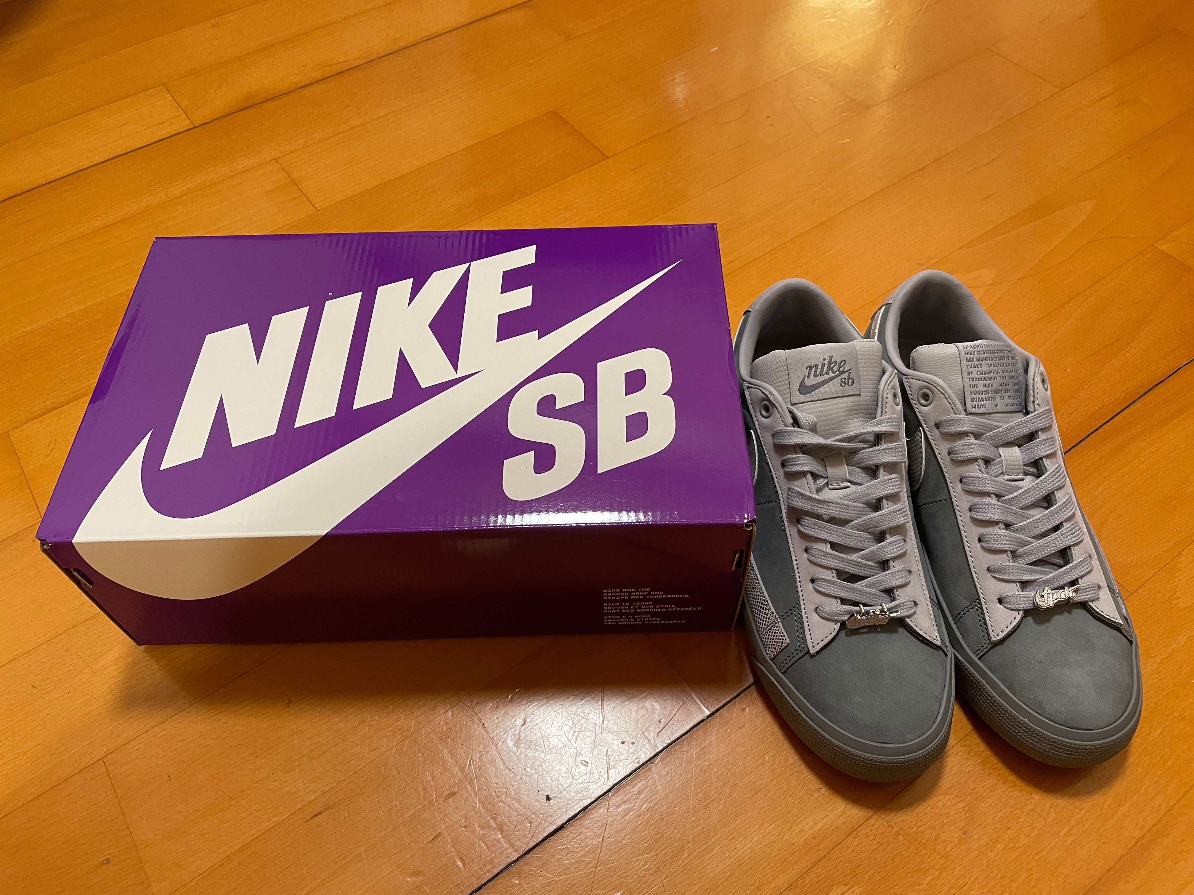 Fpar Nike SB Blazer Low (Cool Grey) Wtaps, 女裝, 鞋, 波鞋- Carousell