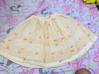 FREE SHIPPING NISHE Kawaii Organza Lolita Skirt w/ Ribbon Bow Embroidery (Kawaii/Liz Lisa Insp./Vintage/Y2K)