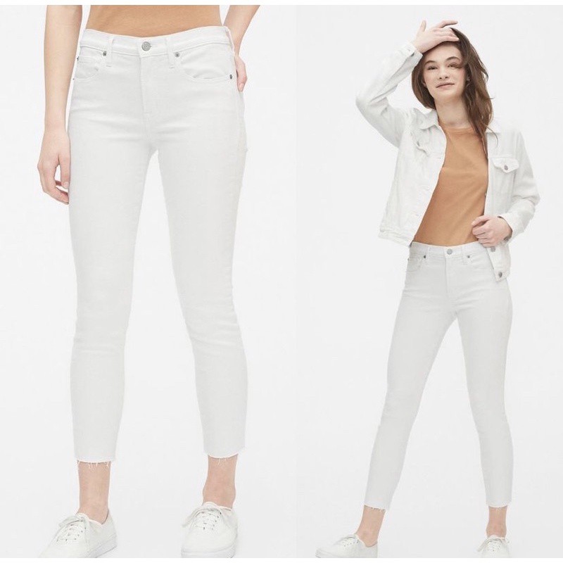 GAP white skinny jeans, Fesyen Wanita 