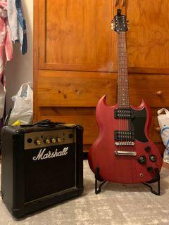 Epiphone SG-special VE  and Marshall MG10 with free Hercules Stand and Thomson Tuner
