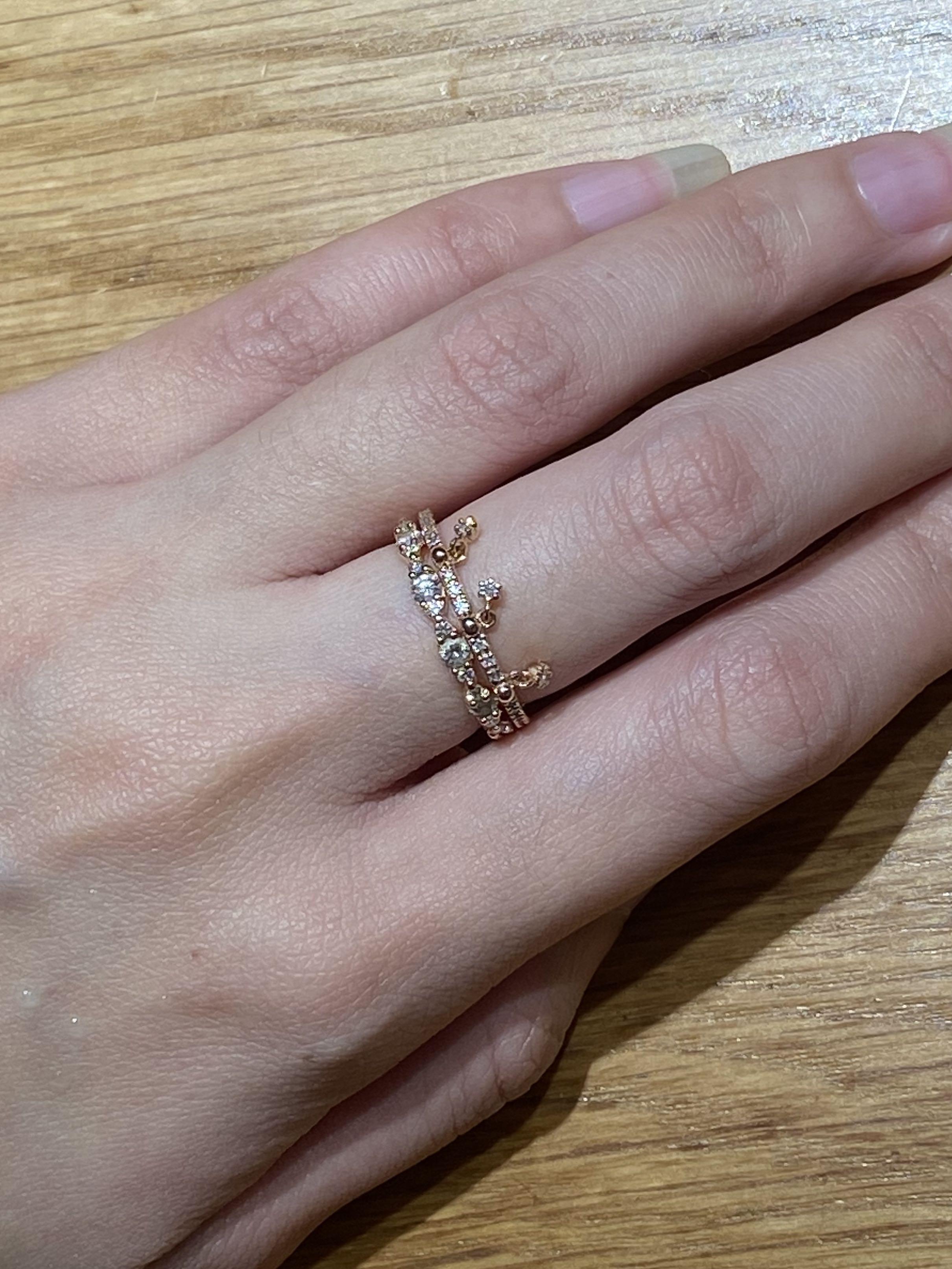 Goldheart 14k RG K style Ring