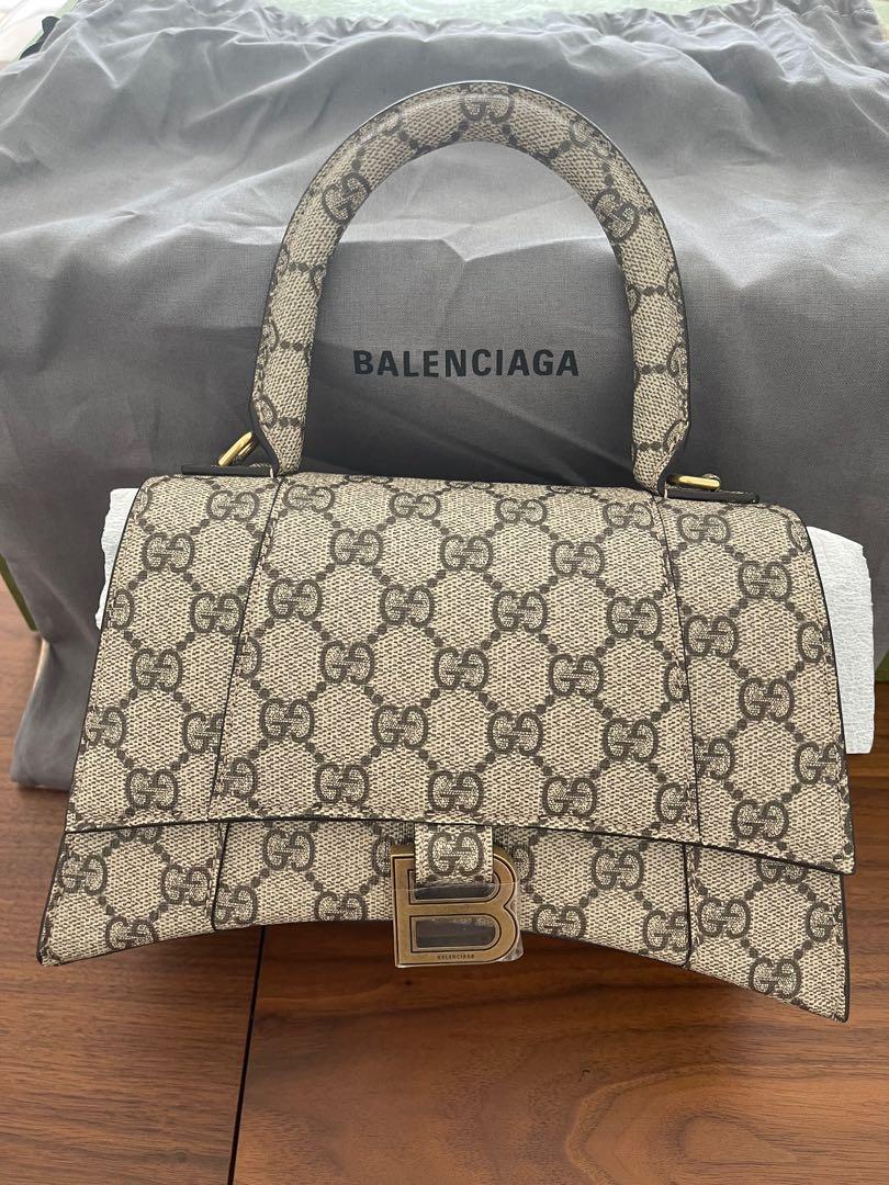 Gucci x Balenciaga Hourglass hacker project bag Beige Cloth ref487184   Joli Closet