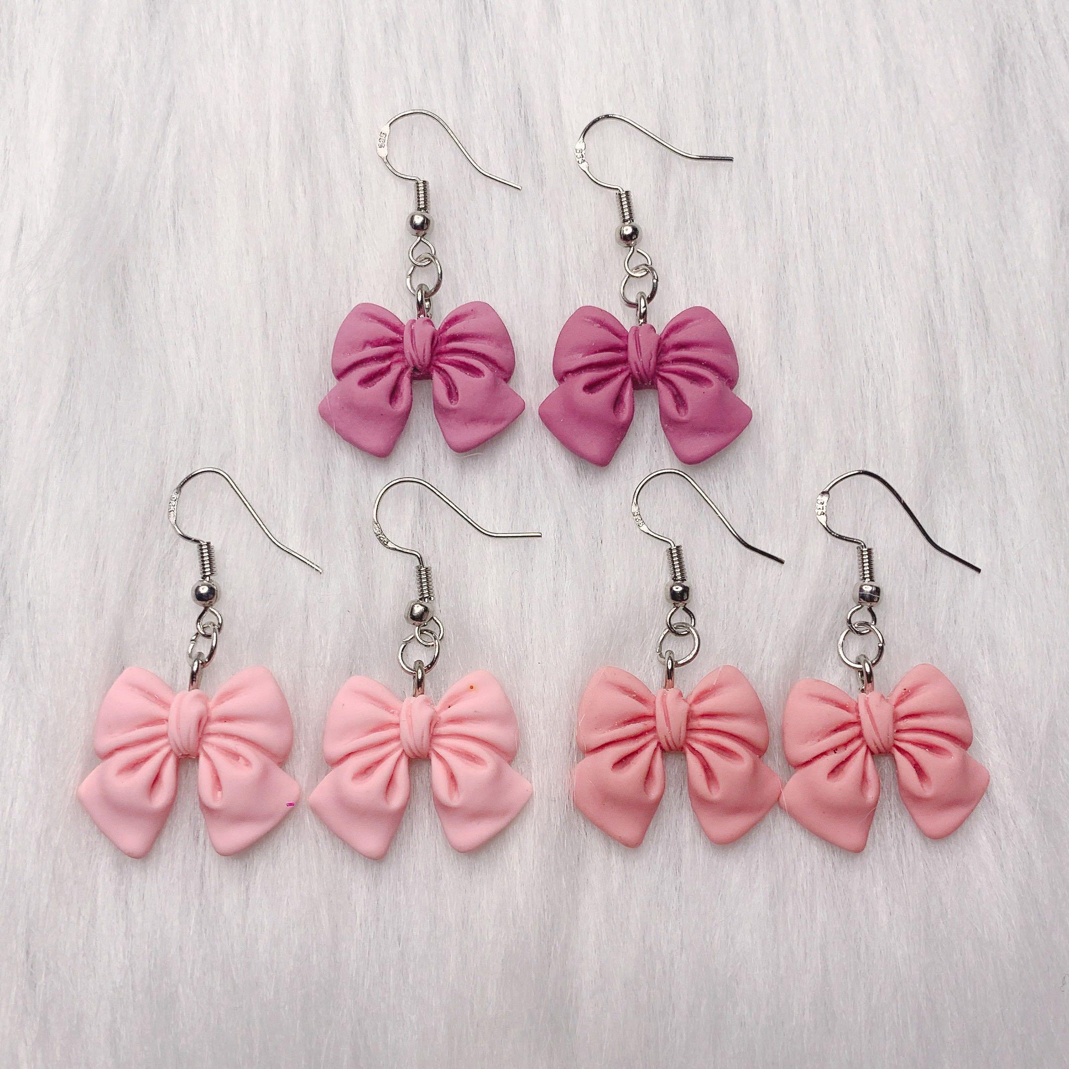 Sister Jane Pirouette Bow Satin and Faux Pearl Earrings | TheHut.com