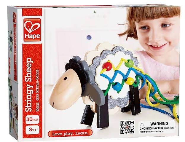 Hape Stringy Sheep (Category: Educational & Learning Toys) located in Paranaque City. Submitted by toyetick (Listing ID 1135184139, Image 1). Description: Brand new, sealed, authentic.