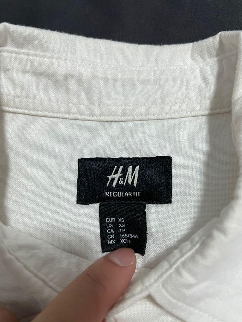 H and m sales white dress shirt