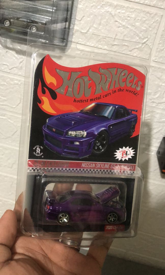 Hot wheels RLC nissan R34 purple, Hobbies & Toys, Toys & Games on Carousell