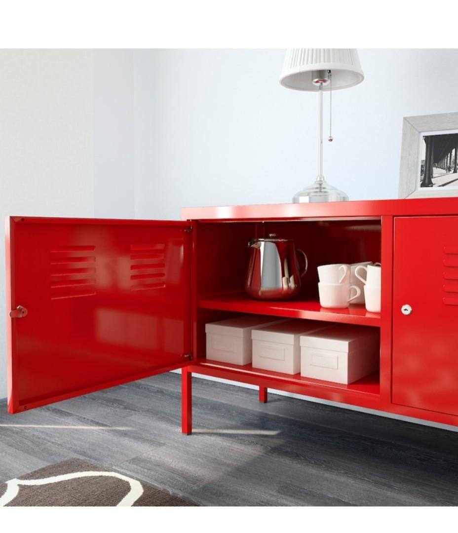 IKEA red metal Furniture & Home Living, Furniture, Shelves