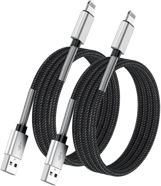 iPhone Charger Cable 2M, [Apple MFi Certified] 2Pack Long USB A to Lightning  Cable 6ft, Fast 2m Apple Charging Lead for Apple iPhone 11/11 Pro/11 Pro  Max/X/XS/XR/XS Max/8/8 Plus/7/7 Plus/6/6 Plus/SE, Mobile