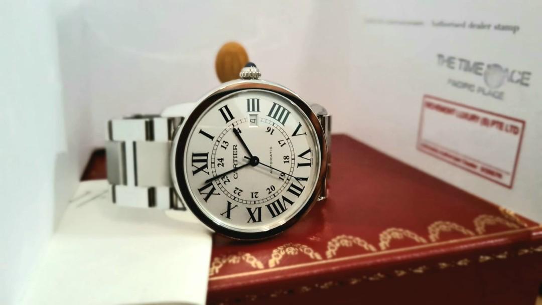 Jam Cartier Ronde Solo, Barang Mewah, Jam Tangan di Carousell