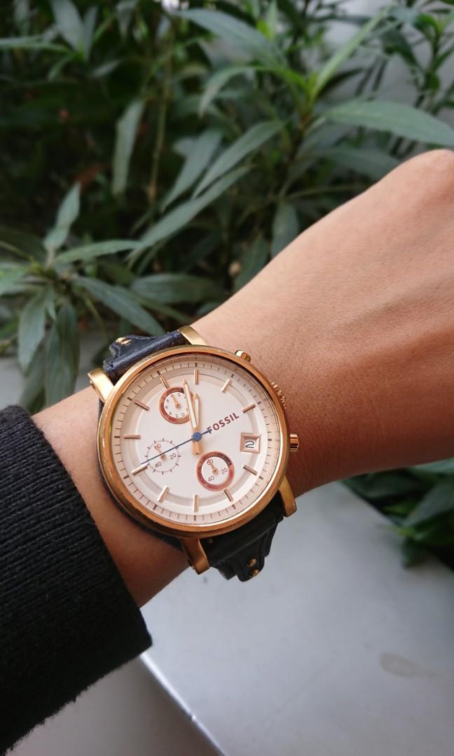 Jam tangan Fossil ES3838 Navy, Fesyen 