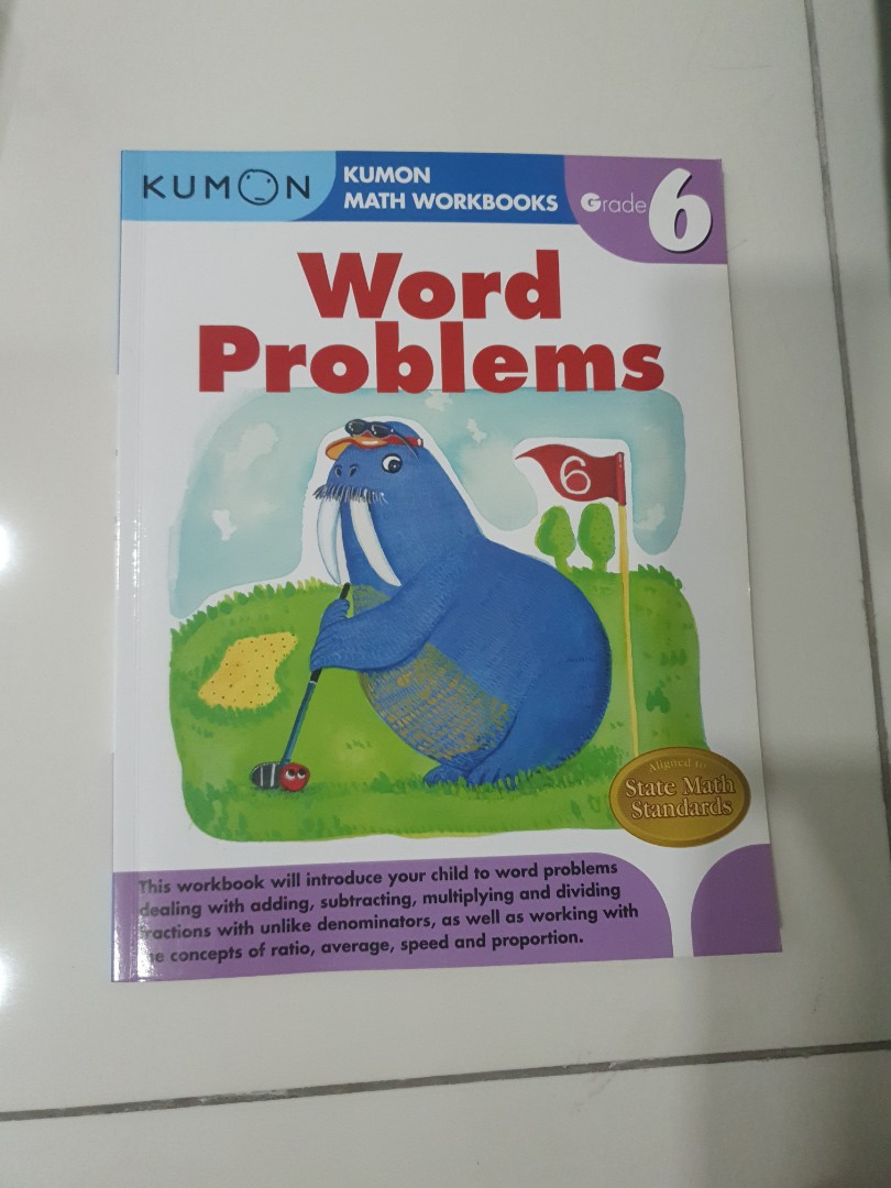 kumon-word-problems-grade-6-books-stationery-books-on-carousell