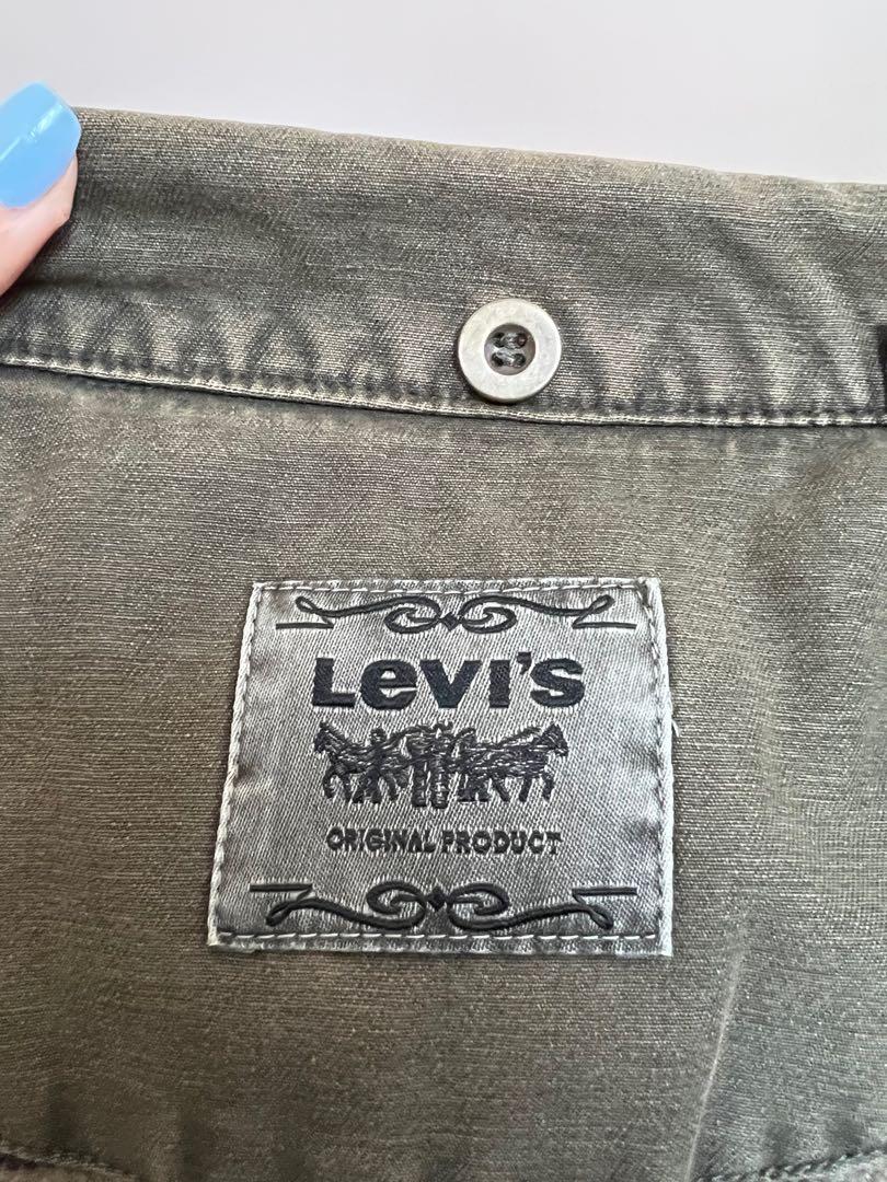 Levis Army Green Jacket, Women'S Fashion, Clothes On Carousell