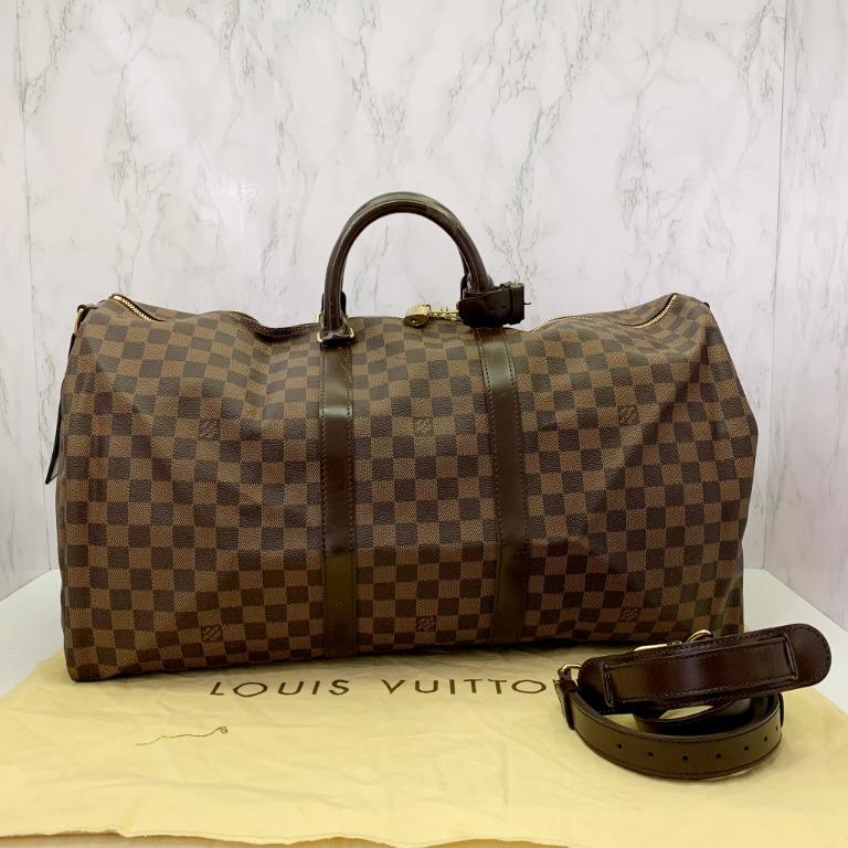 LOUIS VUITTON N41414 DAMIER KEEPALL BANDOULIERE 2 WAY CARRY BAG 217026592