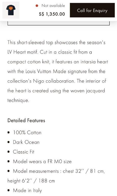 Louis Vuitton x Nigo Intarsia Jacquard Heart Crewneck Dark Ocean