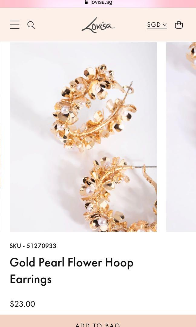 Lovisa Black Daisy SG STD Earrings Gift Fashion Ladies Womens