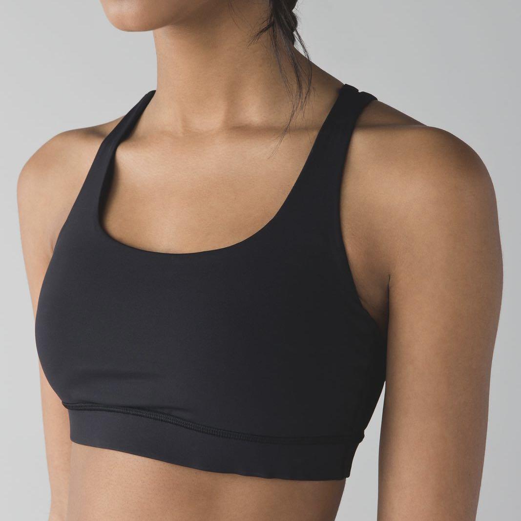 HIIT branded bra in black