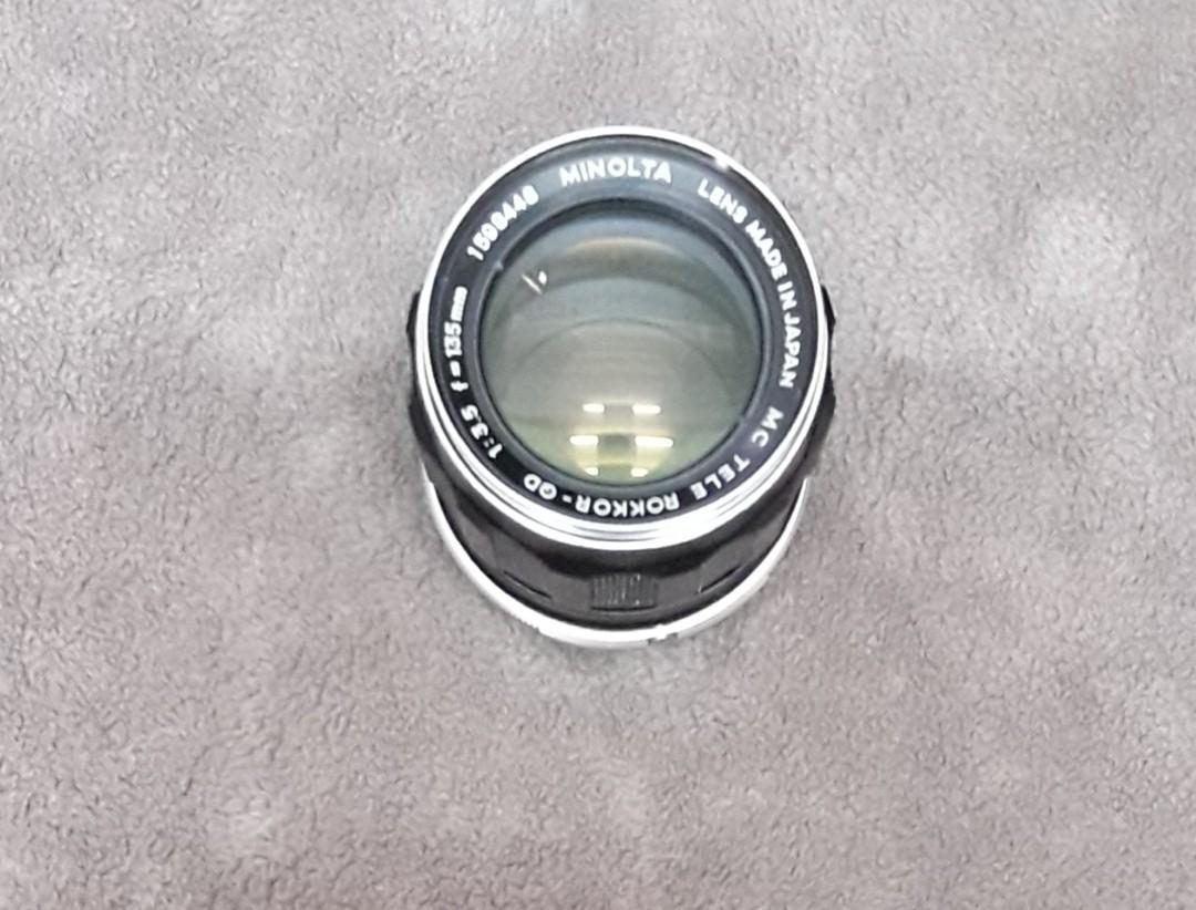 Minolta vintage mc tele rokkor QD 135mm f3.5, Photography, Lens  Kits on  Carousell