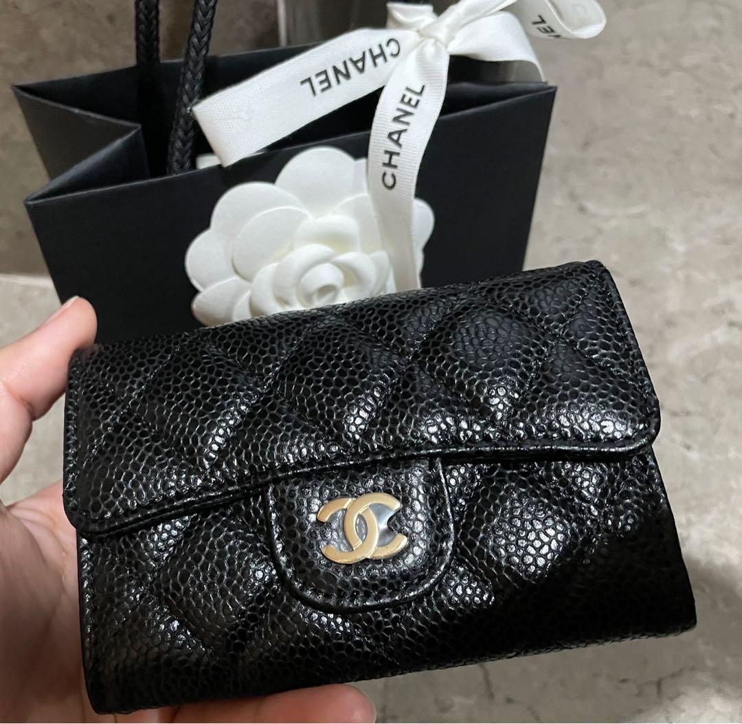 New Chanel card holder GHW Black, Luxury, Bags & Wallets on Carousell