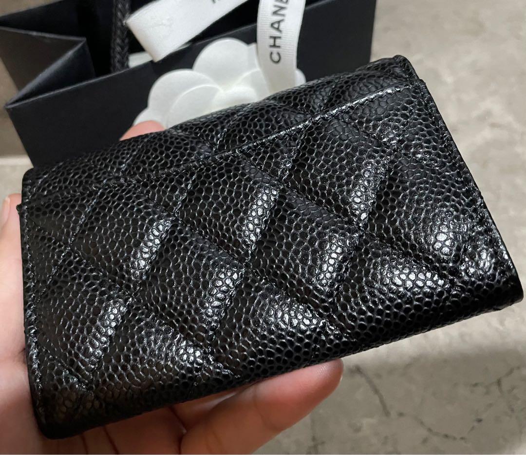 New Chanel card holder wallet holo31 caviar skin ghw