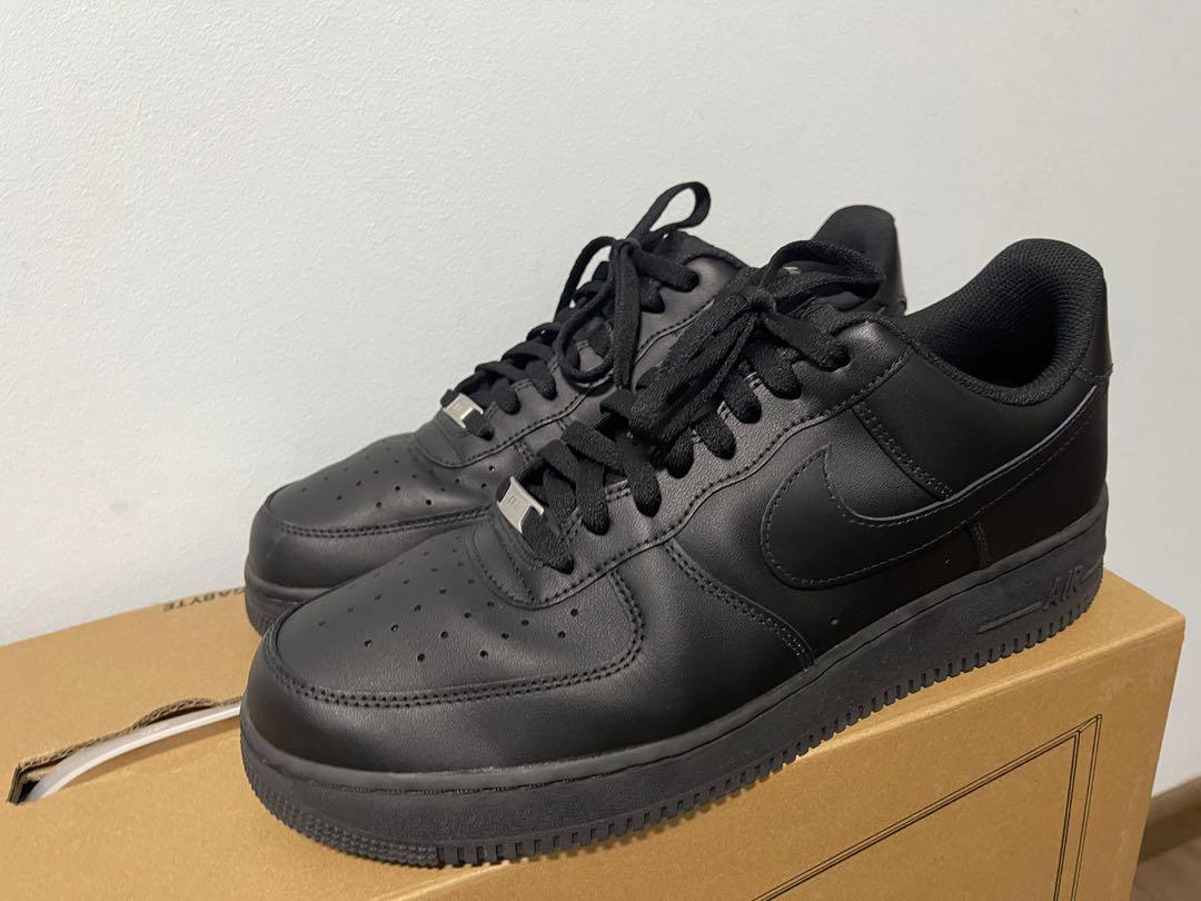 Nike Airforce 1 Black, Men's Fashion, Footwear, Sneakers on Carousell