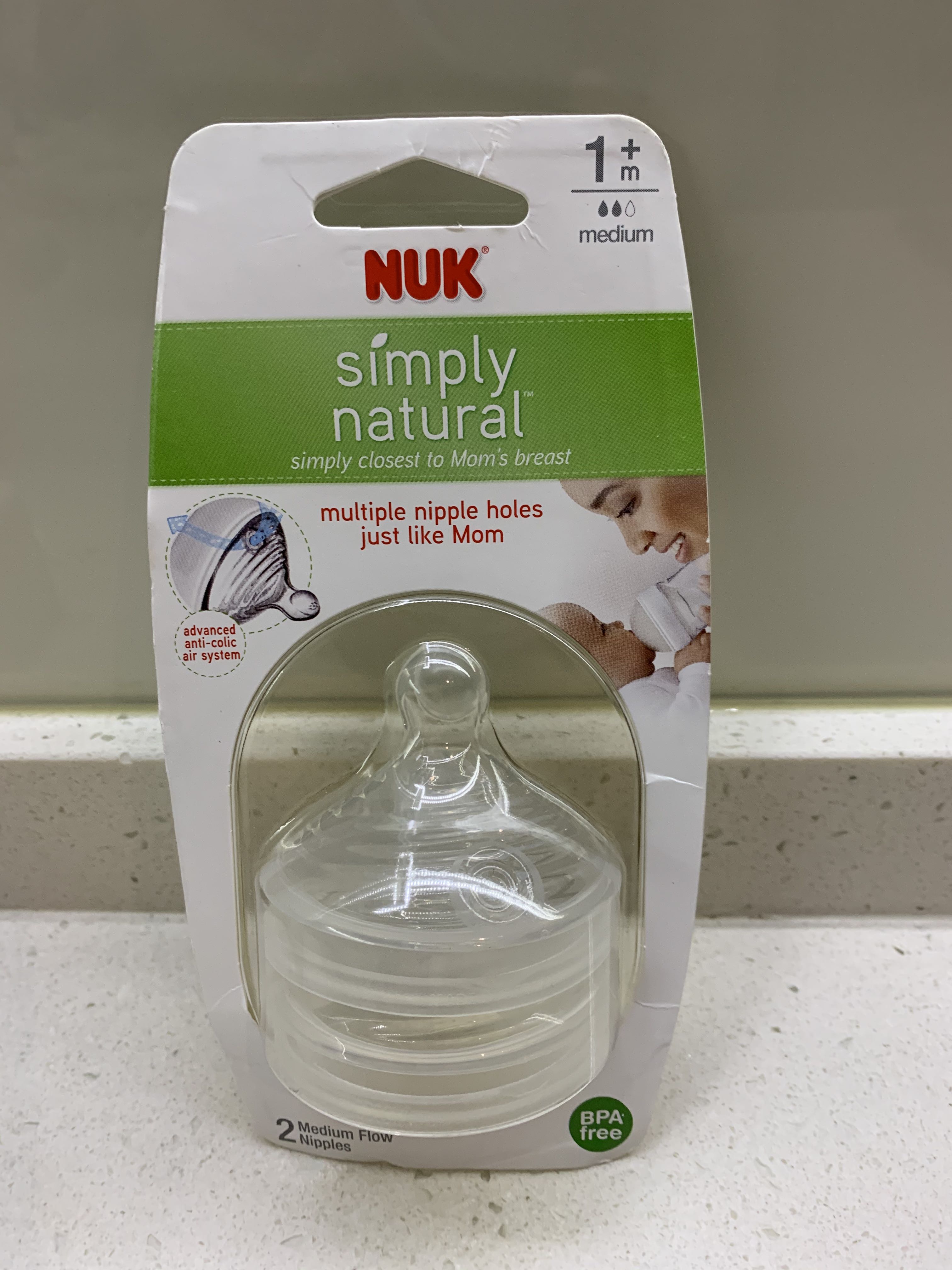 Nuk Simply Natural bottle teats, Babies & Kids, Nursing & Feeding