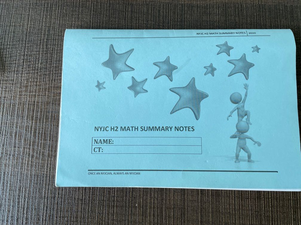 NYJC H2 Math Summary Notes, Hobbies & Toys, Stationery & Craft ...