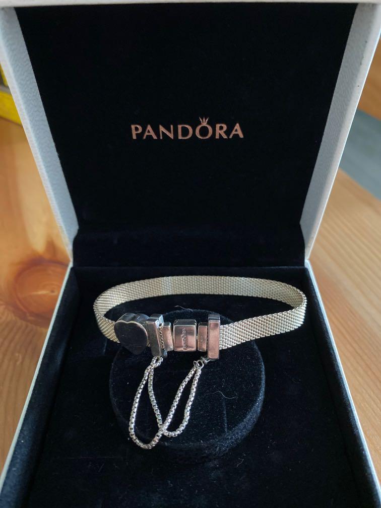 Authentic Pandora Reflexions Silver Mesh Bracelet 597712-21 21cm/8.3