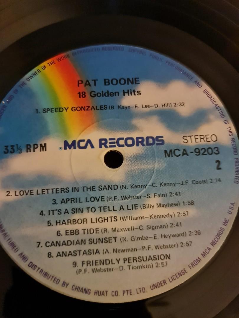 Pat Boone – The Best Of Pat Boone 18 Golden Hits LP Vinyl Record Piring  Hitam, Hobbies  Toys, Music  Media, CDs  DVDs on Carousell