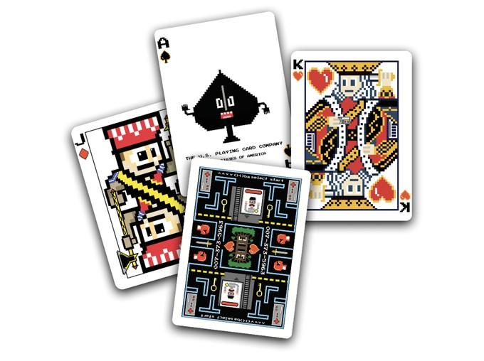 Poker Cards Bicycle 8 Bit Pixelated Original Playing Cards USPCC 2012 Kickstarter Designed by Michael Scott