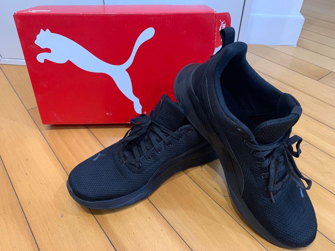 減價 Puma Soft Foam Black All Black 波鞋 男裝波鞋 全黑鞋 全黑波鞋 易襯衫鞋 休閑鞋 舒服 鞋 男裝 鞋 波鞋