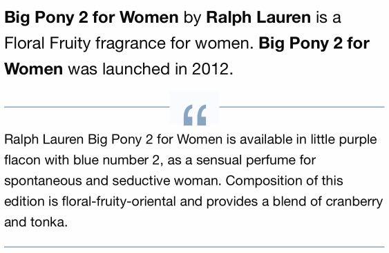 Ralph Lauren Big Pony 2 Pink Fruity Sensual For Women Eau De